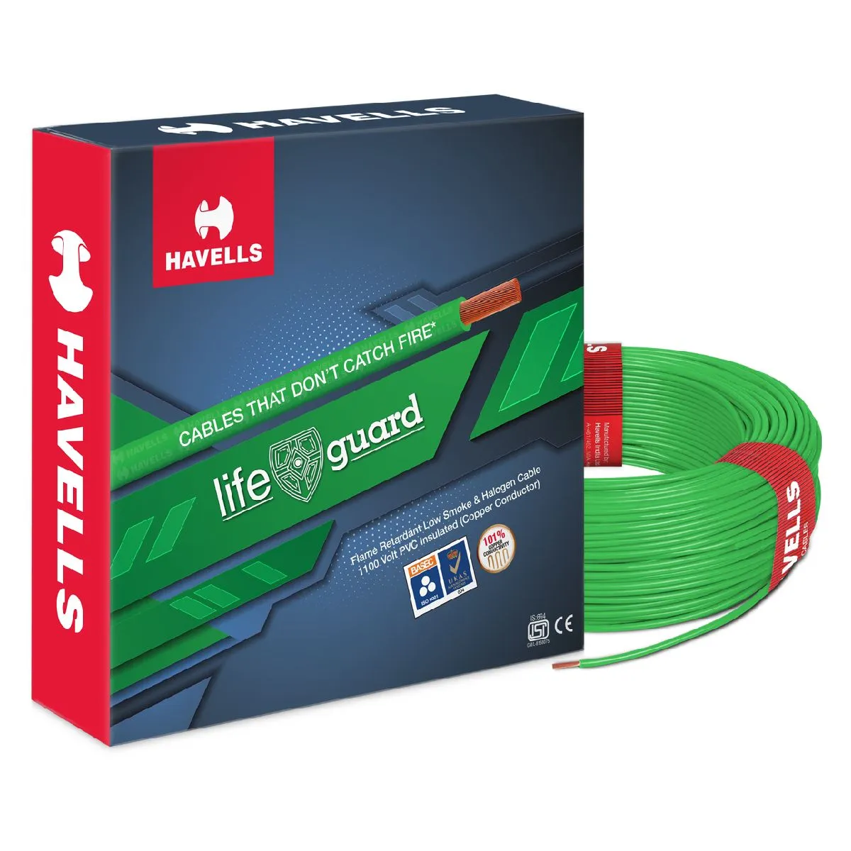 Life Guard FR-LSH 2.5 sq. mm Cables Flame Retardant Low Smoke & Halogen, 90 m (2.5 sq. mm)