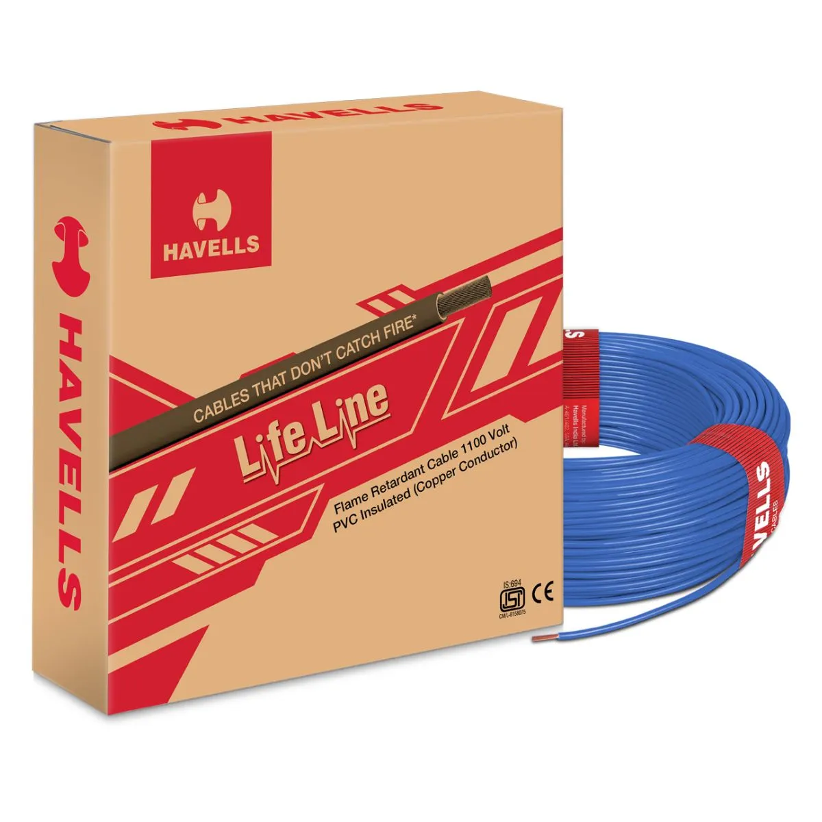 Lifeline FR 6.0 sq. mm 180 m Black Flame Retardant 6.00 sq. mm 180 m